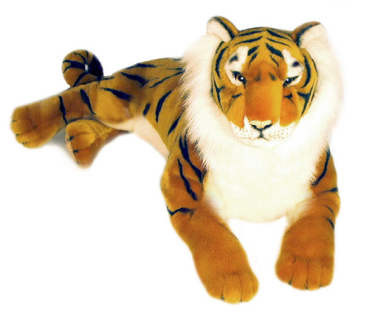Large Bengal Tiger Soft Toy (Laying, 70cm)