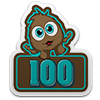 Click Your Face Off 100 Badge