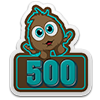 Click Your Face Off 500 Badge